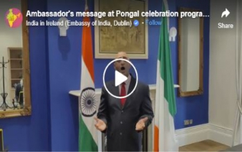 Ambassador's message at Pongal celebration programme by Ireland Tamil Sangamam