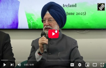 Minister of Petroleum and Natural Gas of India Shri Hardeep Puri’s interacts with Indian community at Embassy of India, Dublin, Ireland